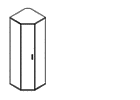 «IMAGO-2» Угловой гардероб с дверью