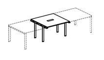 Спринт-Люкс приставка стола для заседаний с кабель-каналом Спринт-люкс 1691