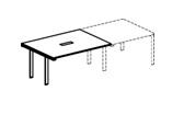 Спринт-Люкс приставка стола для заседаний с кабель-каналом Спринт-люкс 1715